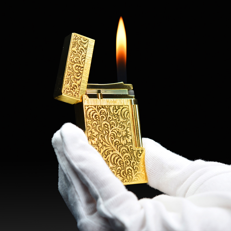 Bật lửa Dupont khắc hoa văn chìm vàng