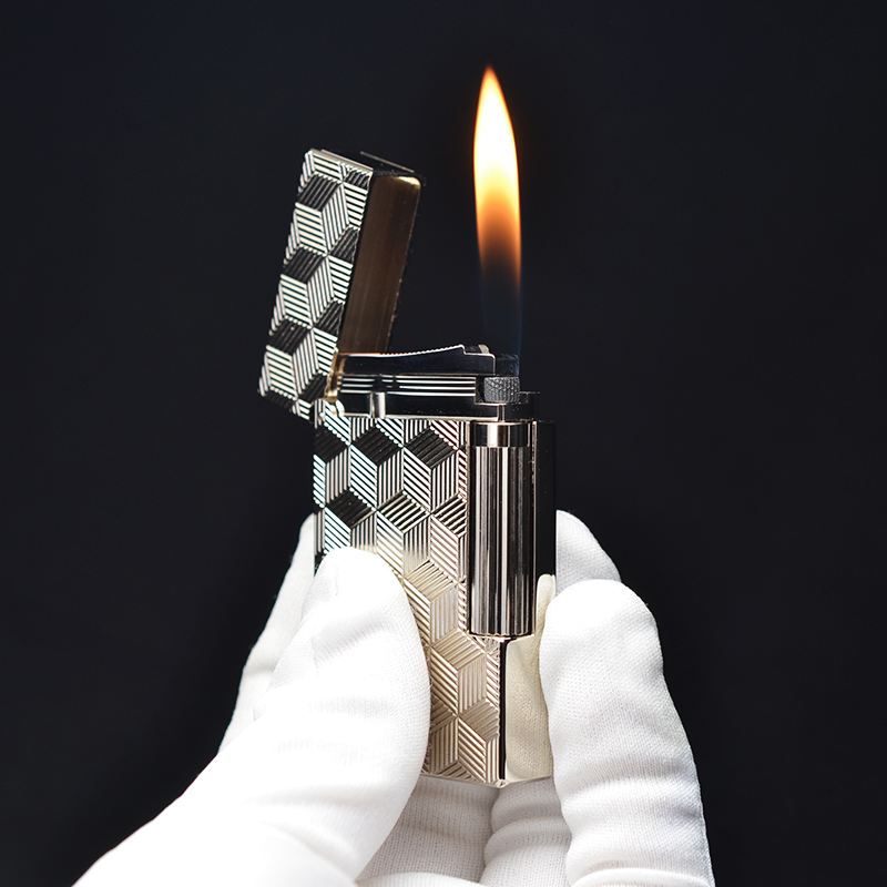 Bật lửa Dupont ô vuông 3D mã