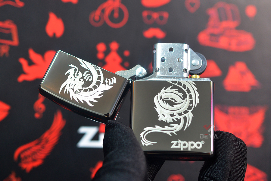 Set Zippo Series Black Ice Khắc Laser Các Chủ Đề