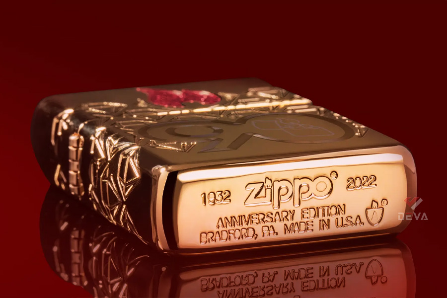 Zippo Mạ Vàng Kỷ Niệm 90th Limited Edition 2022 Collectible