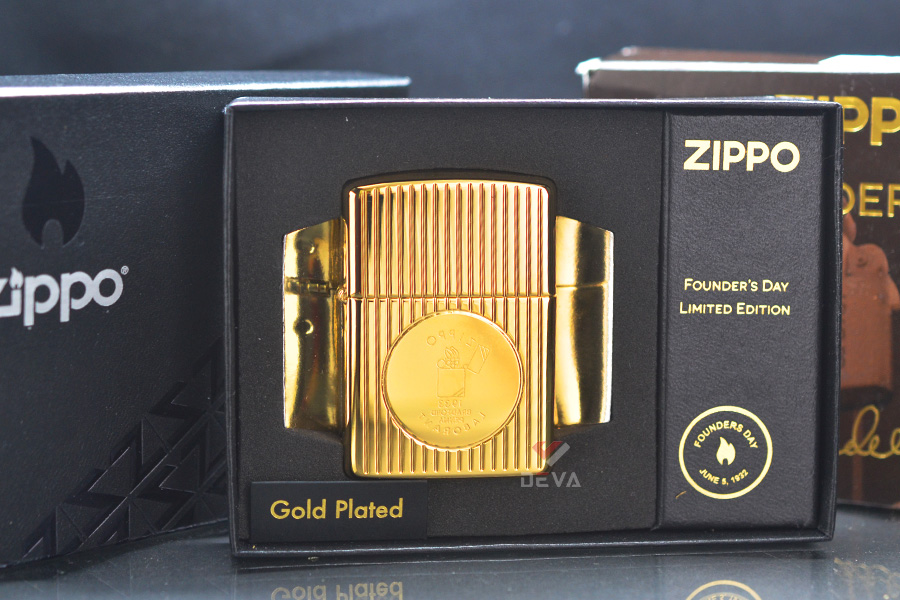 Zippo Armor Kỷ Niệm Ngày Sáng Lập Gold Plate Founder's Day