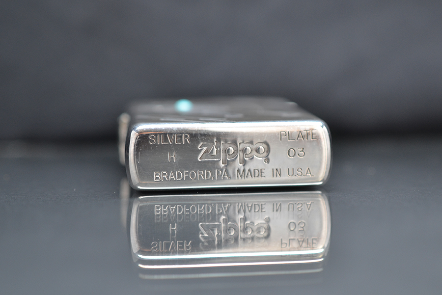 Zippo 2003 bạc bạc 925 đính đá