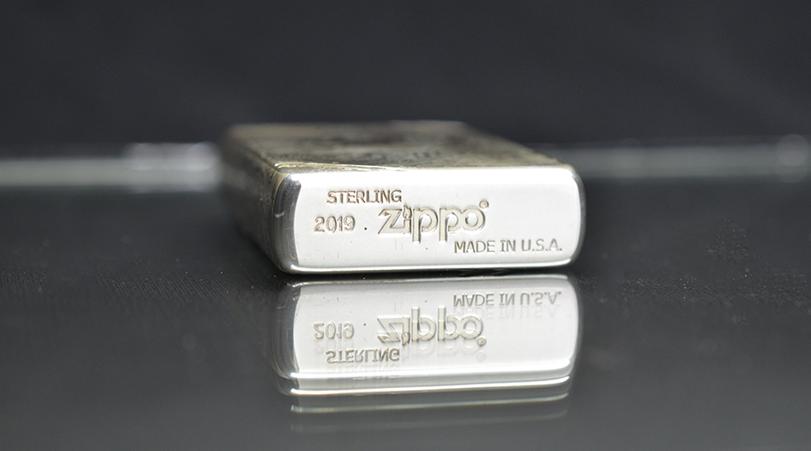 Zippo tái bản 1937 bạc khối khắc phượng