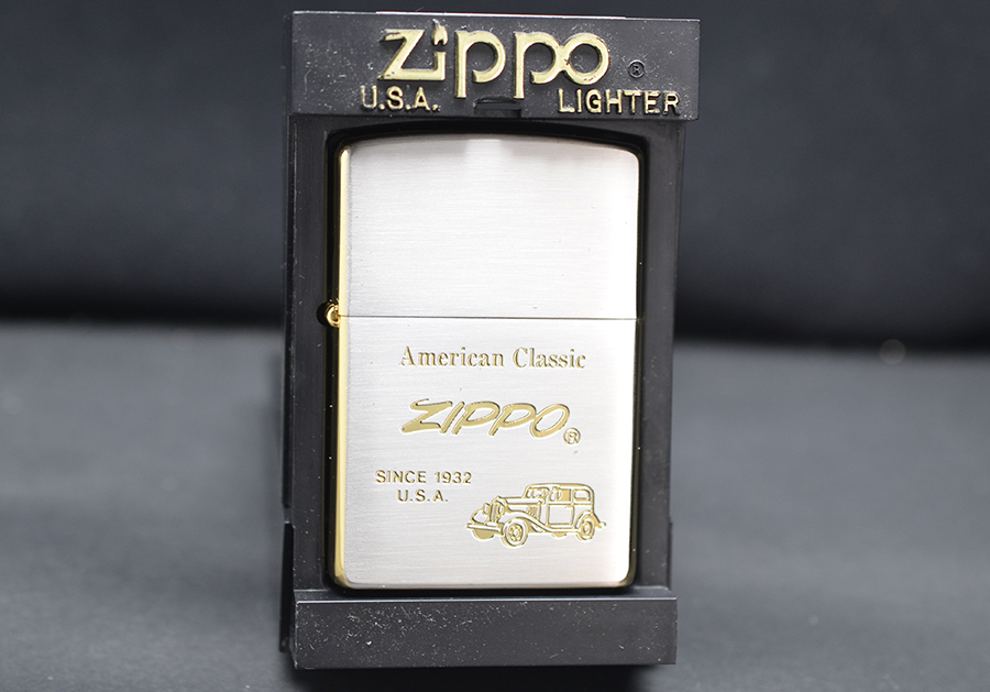 Zippo 2000 mạ vàng logo chìm