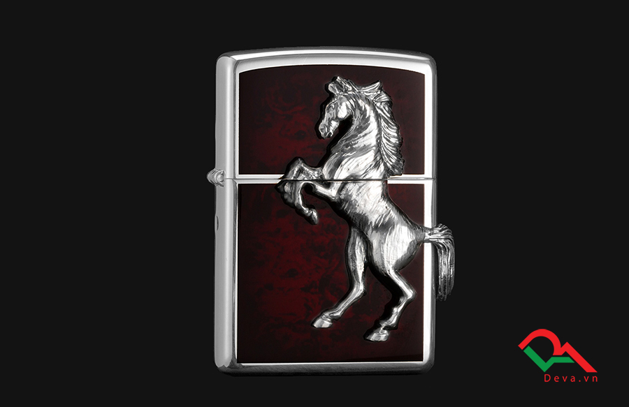 Zippo ốp Emblem hình ngựa