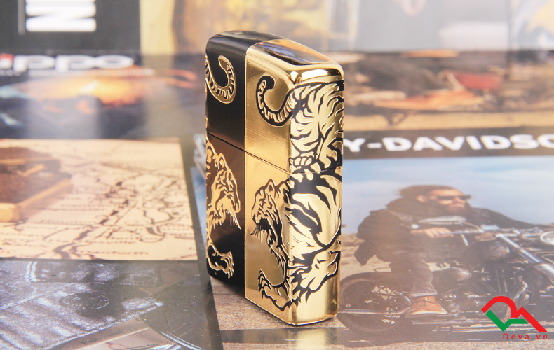 Zippo Nhật hình đôi hổ