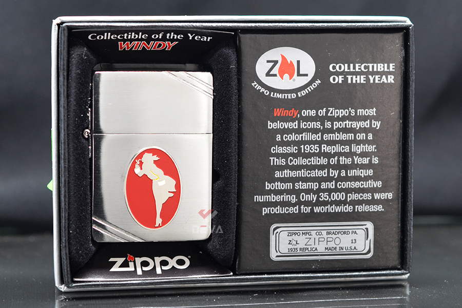 Zippo Mỹ tái bản 1935 số giới hạn Windy Collectible Of The Year
