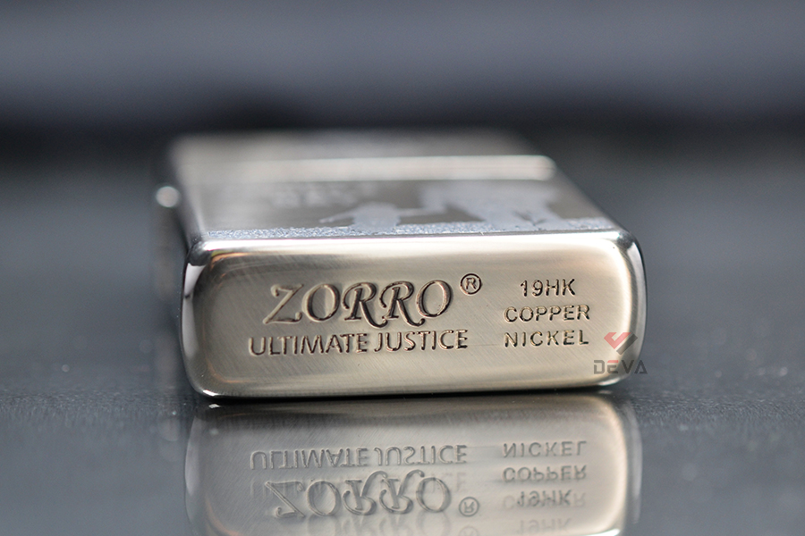 Bật lửa Zorro Đồng Trắng Copper Nickel - Cha con