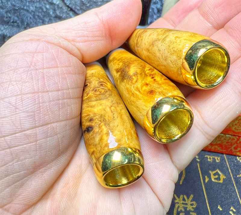 Tẩu cigar mini gỗ huyết long cán sừng