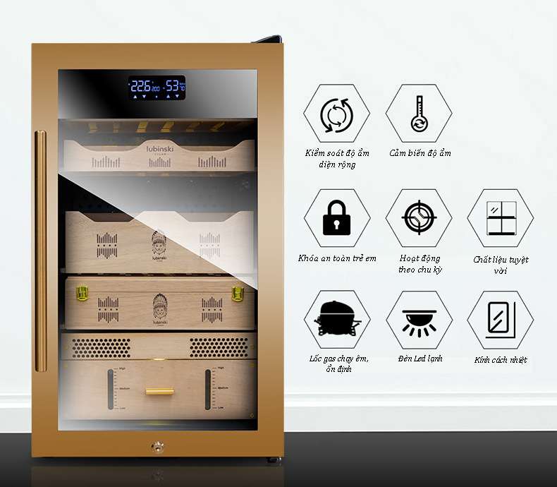 Tủ bảo quản xì gà gỗ Tuyết Tùng Lubinski LB7403