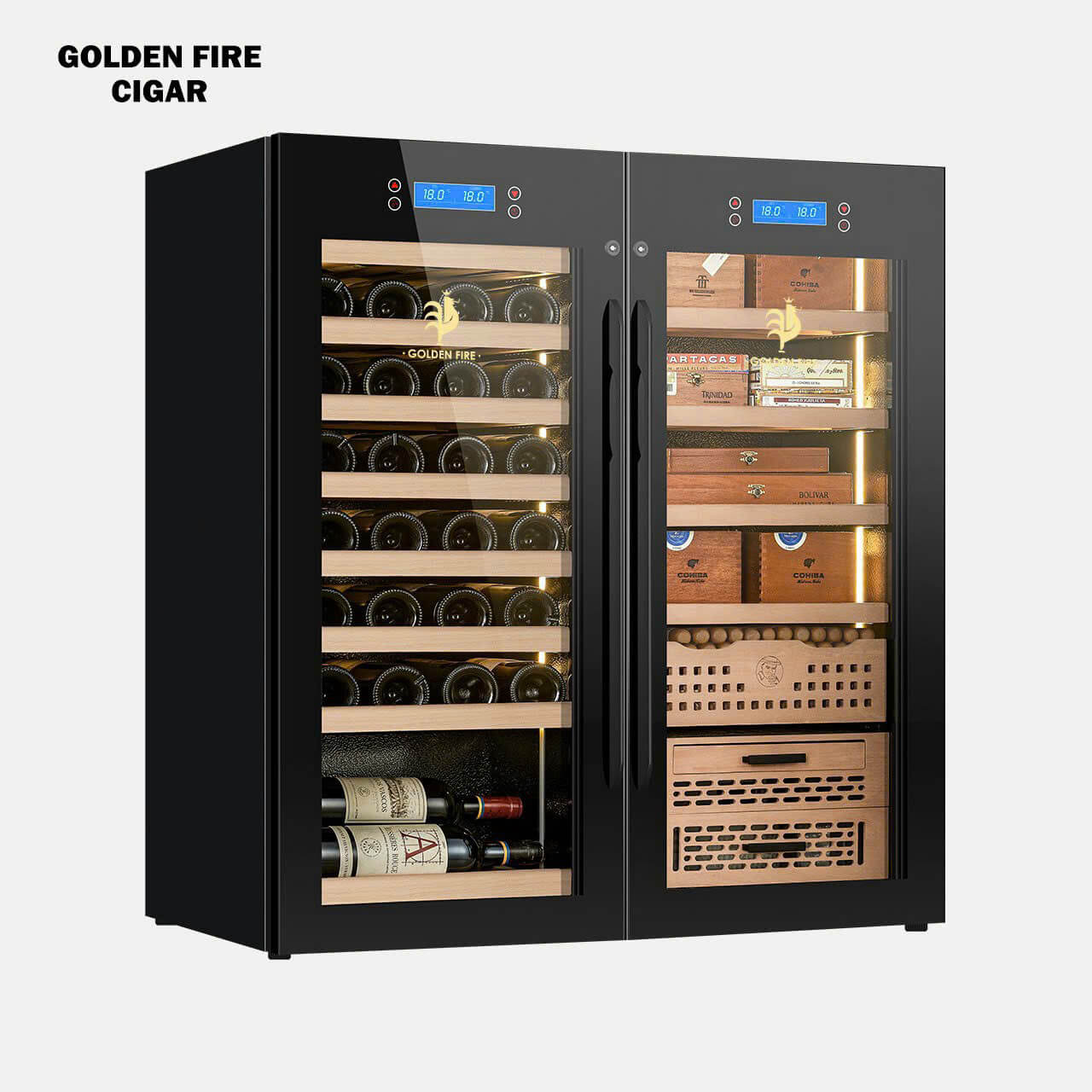 Tủ rượu vang và cigar Golden Fire GF-298