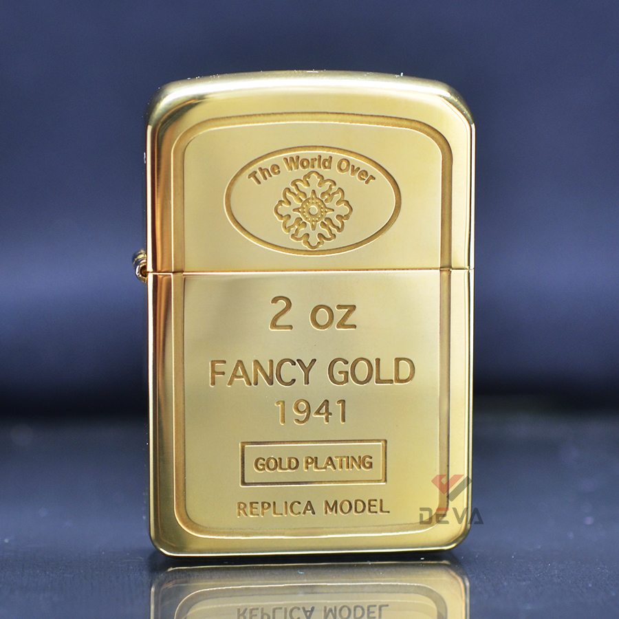 Bật lửa zippo tái bản 1941 mạ vàng Fancy Gold