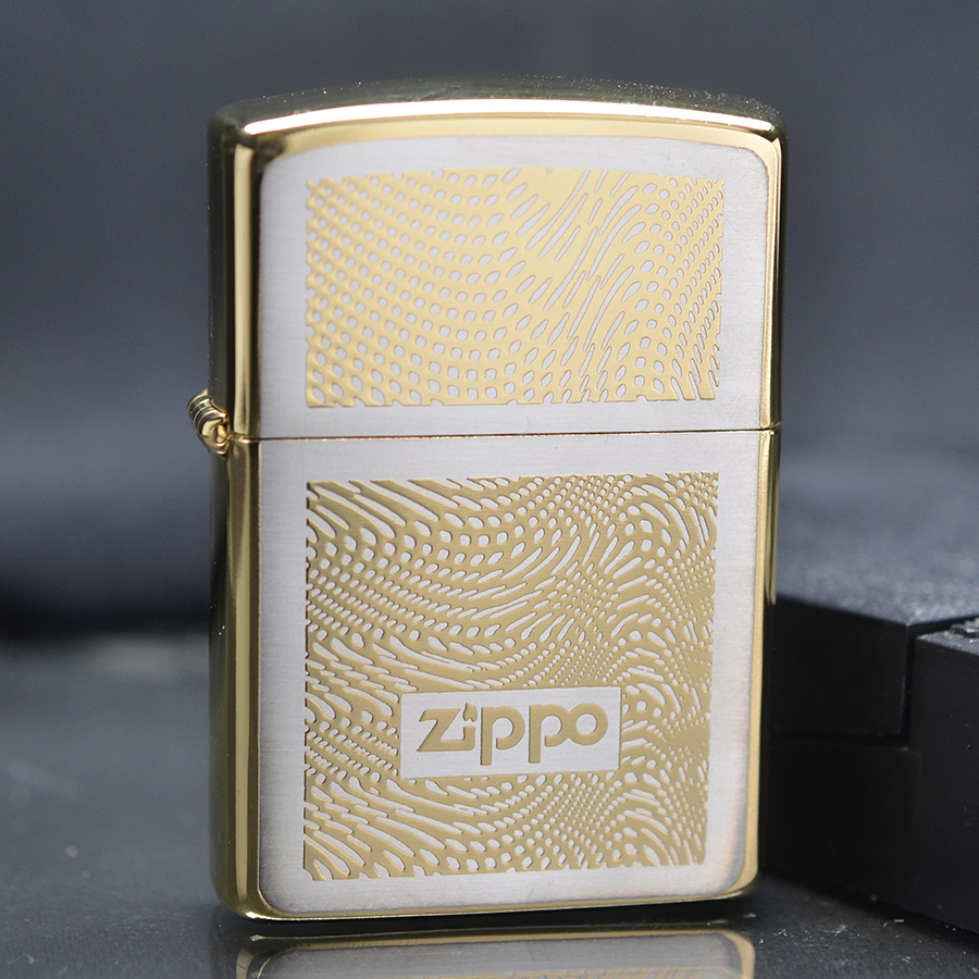 Bật lửa Zippo 1997 hoa văn mạ vàng