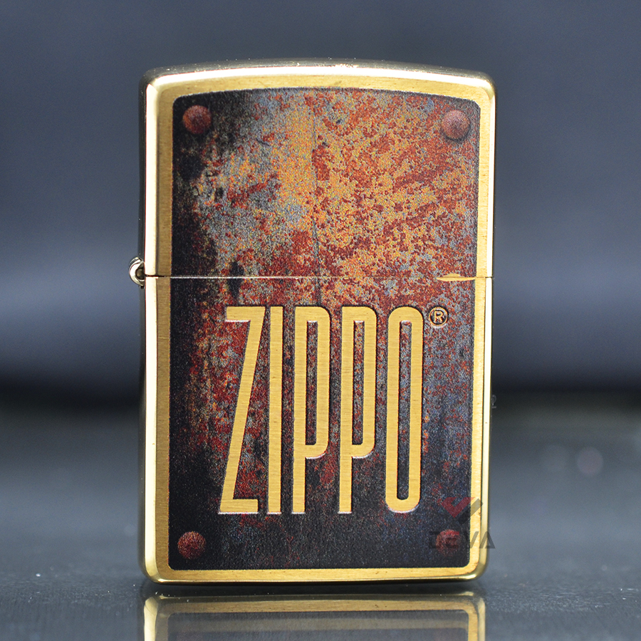 Zippo Mỹ chính hãng chủ đề mô phỏng Rusty Plate Design