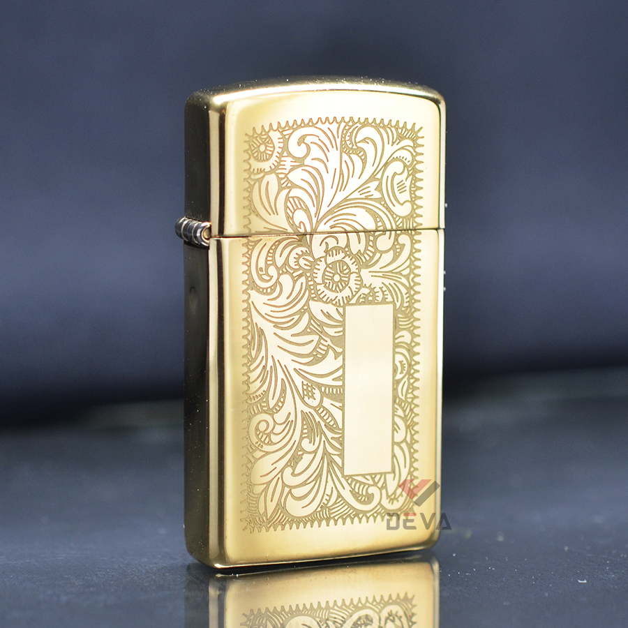 Zippo Mỹ chính hãng Slim hoa văn Venetian