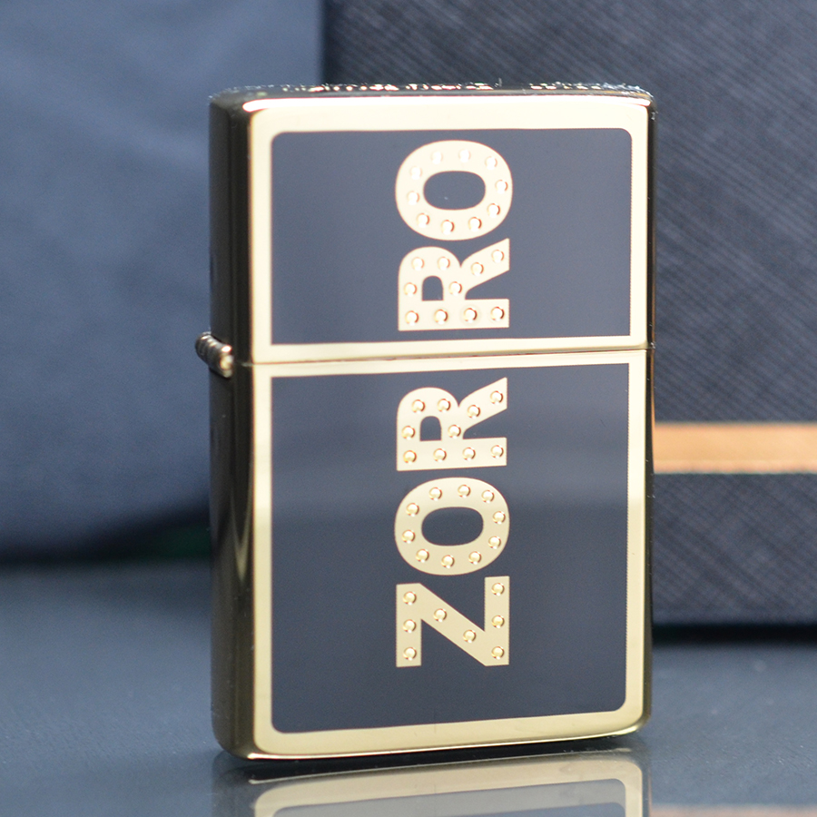 Bật lửa Zorro 2 mộc đáy có chữ BZR001A